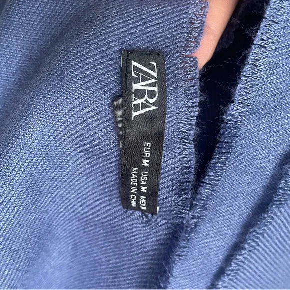 Zara Periwinkle Blue Oversized Scarf - Picture 2 of 2